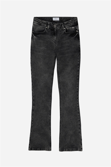 GRUNT Jeans - Texas Low Flare Pant - Grå